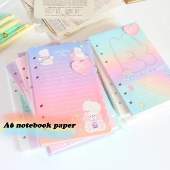 50 Листа Kawaii Bear A6 Notebook Paper Зареждане Спирала Биндер 