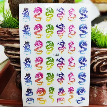 3D Нокти Sticker Етикети Самозалепващи Стикери за Нокти Змия Цветя Момиче Пеперуда Стикер за Маникюр, маникюр Декорации