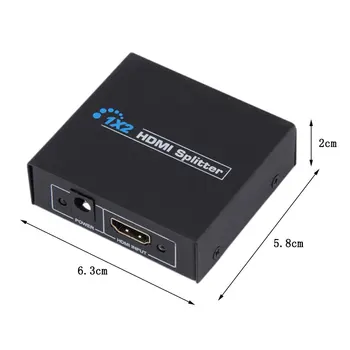 1080P 2 Порта HDMI-съвместим Сплитер 1.4 HDMI Splitter 3D 1 2 X HDMI Splitter 5V Захранване 1 In 2 Out Switcher