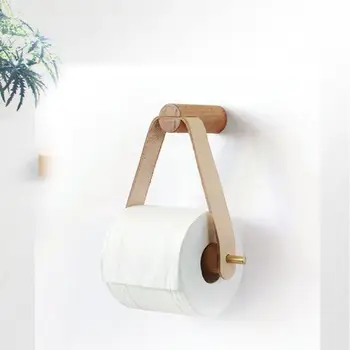 Nordic Creative Дървен Държач За Тоалетна Ролка Хартия Баня, Стая За Съхранение На Кухненски Кърпи