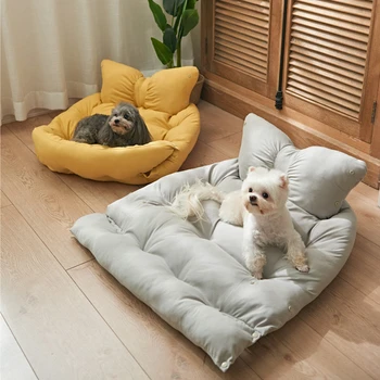 2021 Модерен дизайн Кучешки Легла Куче Възглавница се Предлага в 4 цвята и 3 размера, С прикрепена възглавница