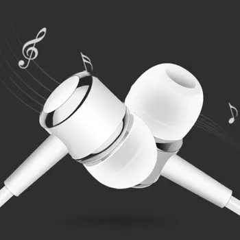 3.5 мм Слушалки с Кабел In-line Intelligent Noise Stereo HiFi Слушалки Водоустойчив Трайни Слот Слушалки С Микрофон За iPhone и Android