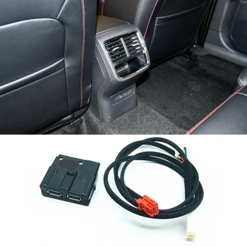 Колата Armerst USB Съединителя на Задната Седалка USB Адаптер за Теглене Кабели за Tiguan MK2 Octavia, Superb Kodiaq 5QD035726