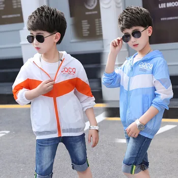 Kids Boys printed letters summer sun protection clothing spell new color coat big virgin ежедневни яке 6-12 години
