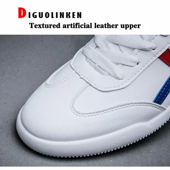 2021 мъжки обувки на равна подметка Ежедневни Обувки Slip On Бели Маратонки Дишащи Стаи за Спортни Маратонки От естествена кожа, Easy Обувки