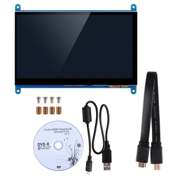 7-инчов Капацитивен Сензорен Екран TFT LCD дисплей HDMI Модул 800x480 за Raspberry Pi 3 2 Model B и RPi 1 B+ A BB Black PC Var