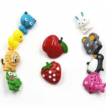 6 бр. карикатура сладки пластмасови бутони животни бонбони цвят детски пуловер бутон на пластмасови бутони САМ scrapbooking шевни аксесоари