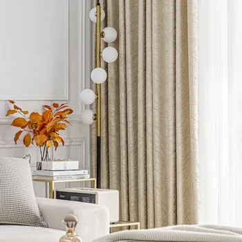 Леки луксозни точност завеси модерен минималистичен скандинавски имитационный коприна, жакард за хола спалнята пердета по поръчка