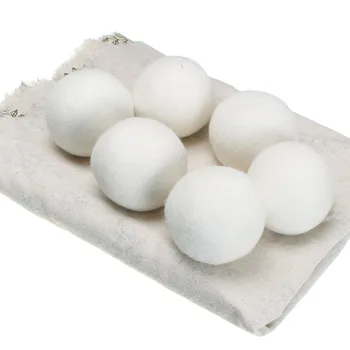 6 бр./опаковане. Органична Вълна Простор Бал Laundry Balls Laundry Clean Ball Многократна Употреба Натурален Органичен Омекотител За Пране На Дрехи Топка Premium