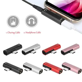 Micro USB Type C Адаптер за Huawei, Xiaomi и Аксесоари за телефони Adaptador T-shape Type C до 3,5 мм Жак за слушалки + TypeC Charge Jack