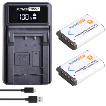 2x NP-BX1 npbx1 Батерия+LED USB Зарядно устройство За Sony FDR-X3000R RX100 AS100V AS300 HX400 HX60 AS50 WX350 AS300V HDR-AS300R FDR-X3000