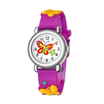 Детски електронни часовници карикатура модел часовник децата момчетата нов сладък пеперуда модел кварцов часовник подарък на часовника 50*