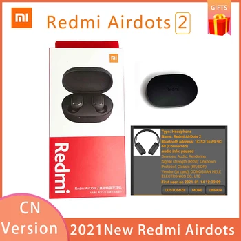 10 Бр./Лот Xiaomi Redmi Airdots 2 TWS Слушалки Airdots 2 True Wireless Bluetooth 5.0 Eeaphones Бас Стерео С Гласов контрол