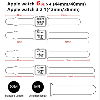 Силиконов Ремък за Apple Watch 44 мм 40 мм 38 мм 42 мм Спортен Гума Дишаща Лента За Часа Гривни Прашка На iWatch 6 5 4 3 2 SE