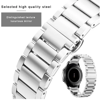 S18mm 22мм 24mm 20mm Каишка за Часовник Samsung Galaxy 3 Watch 42 46мм GEAR S3 Active2 Classic quick release Неръждаема стомана