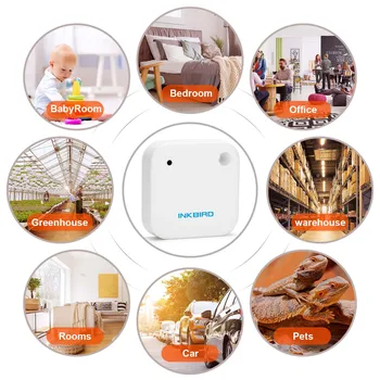 IBS-TH2 Водоустойчив Bluetooth Магнитен Измерване на Температурата App Alarm Дистанционно Управление на Данни Дървар с Кухненски Хладилник Термометър