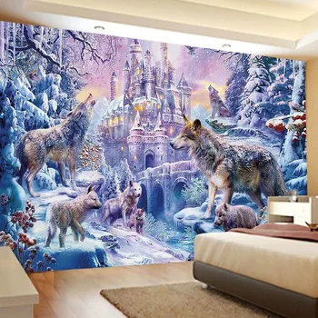 Серия животни гоблен Домашна украса на стената висеше кърпа Спалня нощни стена виси на фона на плат плат живопис