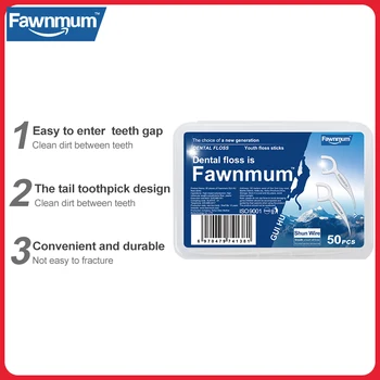 Fawnmum Конец за Зъби 50шт GuiHu Dental Special Супер Тънка клечка за Зъби за Възрастни Конец за Зъби Пръчка Межзубная Четка Чисти Зъбите
