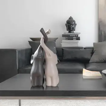 Nordic Creative Modern Elephant Statuette Home Decoration Accessories Party Crafts for Living Room Shelfs Сватбени Декорации