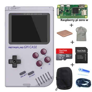В НАЛИЧНОСТ! Оригинален Комплект Retroflag GPi CASE Kit С 32G Micro SD Card Heatsink За Raspberry Pi Zero / Zero W