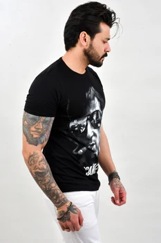 DeepSEA Male Мафията Тематични Овалния Яка Тениска С Къс Ръкав 2100898