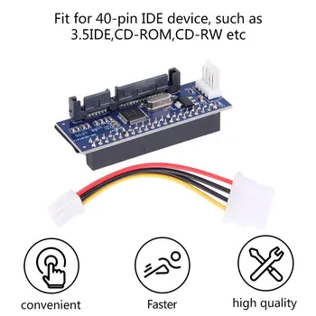 3.5 HDD IDE/PATA to SATA Converter Add On Card Adapte For IDE 40-Pin Hard Disk Drive,DVD Записващо устройство To SATA 7Pin Data Systems