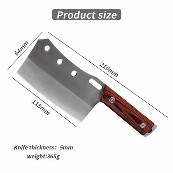 Джобен нож с ножнами Открит Къмпинг Ловен Нож, Изкован Нож от Неръждаема Стомана за Месо от Костите Риба, Плодове Секира