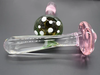 Кристална гъбички на Пениса Стъклен женската G-Spot Анален анален накрайник Мъниста Мастурбация еротичен удължител за възрастни секс-играчки, Продукти