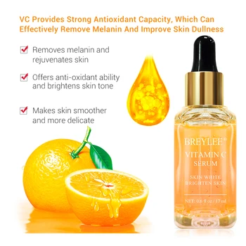 BREYLEE Vitamin C Serum For Face Анти-Стареене да се Свие Pore Hyaluronic Acid VC Essence Oil Topical Лицето Serum Избелващ Грижа За Кожата