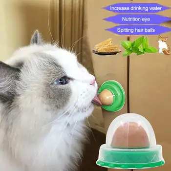 1pc Healthy Cat Snack Catnip Sugar Candy Licking Solid Nutrition Energy Ball Natural Catnip And Sucker Cat Sugar Топка Snacks Toy