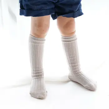 Децата Бебе Бебе Детски Момичета Момчета Твърдо против хлъзгане Възли Дълги Чорапи Памучни Чорапи до коляното