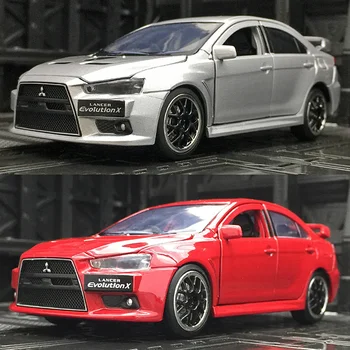 1:32 Mitsubishi Lancer Evo X 10 Alloy Car Diecasts & Toy Превозни Средства Toy Car Metal Collection Model Car High Simulation Kids Gift