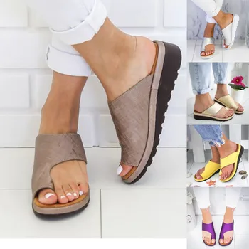 Дамски сандали 2020 Модни летни обувки на плоска подметка танкетке с отворени пръсти глезена Плажни обувки Римски чехли за баня, Сандали за жени Zapatos De Mujer