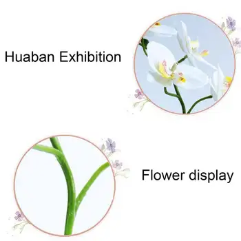 Изкуствен Бонсай Ярък устойчив на абразия, Без да Искаш Орхидея Моделиране на Бонсай Цвете за Бонзай градина Изкуствени цветя в саксия