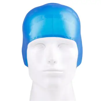 CKAHSBI Swimming Swim Cap Wearing Спандекс Big Size Adult Waterproof Silicone Swim Cap Man and Woman