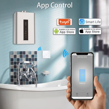 Sasha Smart Life ZigBee 3.0 EU Standard Water Heater Switch 20A Wall Touch Panel App Remote Control Работи с Google Home Алекса