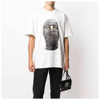 Hip Hop ih nom ъ nit ПОЗА T-тениски 2021new Summer Style Men Women Pearl Mask Printed street style Top Tees