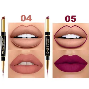 6 Цвята Lip Liner Четки Set Водоустойчив Двойна Глава Lip Liner Четки Молив И Червило За Дама Момичета Жените Maquiagem Maquillaje Грим Блясък