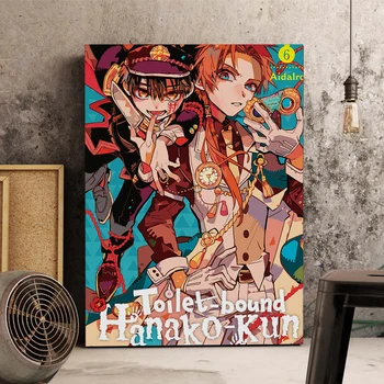 Аниме, Манга Jibaku Shounen Hanako Kun Плакат Живопис Модел Стикер За Стена За Хол Момче Спалня Закрит Украса Живопис