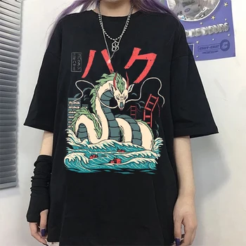 Жените Уллзанг Графичен тениска на Японски Карикатура на печат Тениска Аниме Топ Чай Дамска риза уличен албум Oversize Harajuku