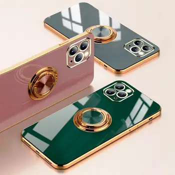 Оригинален Силиконов Калъф за iPhone 12 12 Pro Max 11 Pro Max Case For iPhone 12 mini luxury Plating Phone Case for iphone11 Cover