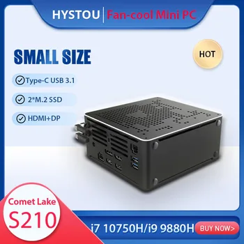 10th Генерал i7 10750H Intel Core i9 9980HK Mini ITX PC HDMI Type C Xeon E-2286M I9 9880H Малка компютърни игри TV box Windows Pro 10