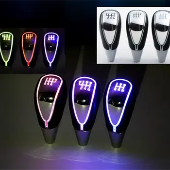 7 Цвята на Климата Активният Дръжка на скоростния Кола 5 6-степенна скоростна кутия на Колата LED Gear Handball Knob Light Запалката Зарядно Устройство Дръжки
