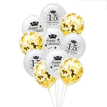12 бр./лот 13 15 16 18 години рожден ден на балон децата момче момиче рожден ден украси честит рожден ден, годишнина балони