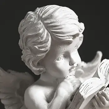 Смола Красиво Момиче Ангел Миниатюрна Статуя Украшение Скъпа Скулптура Съвременно Изкуство Скица На Модел За Бижута И Аксесоари Фигурка