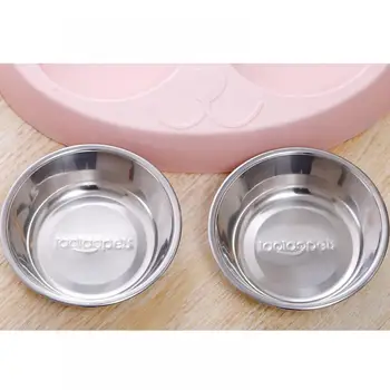 Custom Pet Dog Double Bowl Small Cats Dogs Drinking Dish Устройство Free Персонализация На Купата За Хранене На Котенцата Храна, Вода Зоотовары