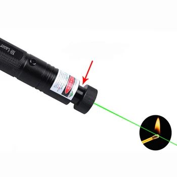 Нова Външна Лов Зелена Лазерна Писалка Очите Лазерна Показалка 303 Високо Мощно Устройство 5 Mw Регулируем Фокус Usb Зареждане За Игри
