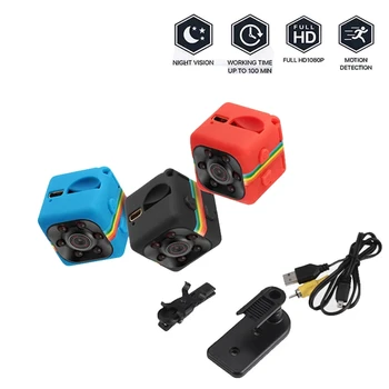 Sports DV Камера SQ11 HD Mini Camcorders Webcam 1080P Web Camera Night Vision Car DVR Камера Wide Angle Web Cam Camcorders