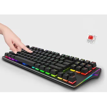 G87 Gaming Keyboard NEDYALKO Dual Mode Bluetooth Wireless/USB Wired RGB Осветен keyboard Механична клавиатура Игра за PC, Лаптоп