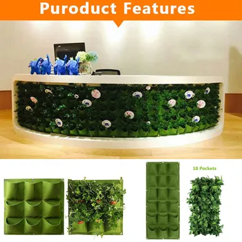 2021top home decor 9 Pocket Vertical Greening Hanging Garden Wall Plant Pot Bag Planter стоки за дома